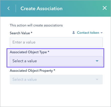 Create association screen from Associ8