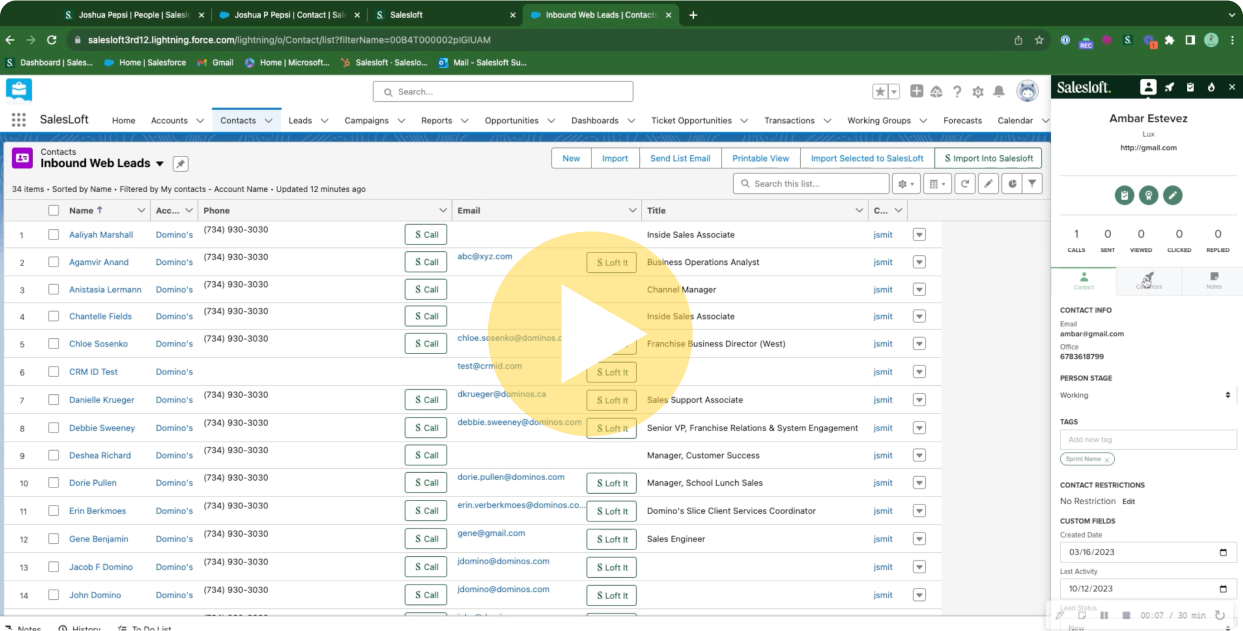 Salesloft - Adding Propsects to Cadence from Salesforce - Image