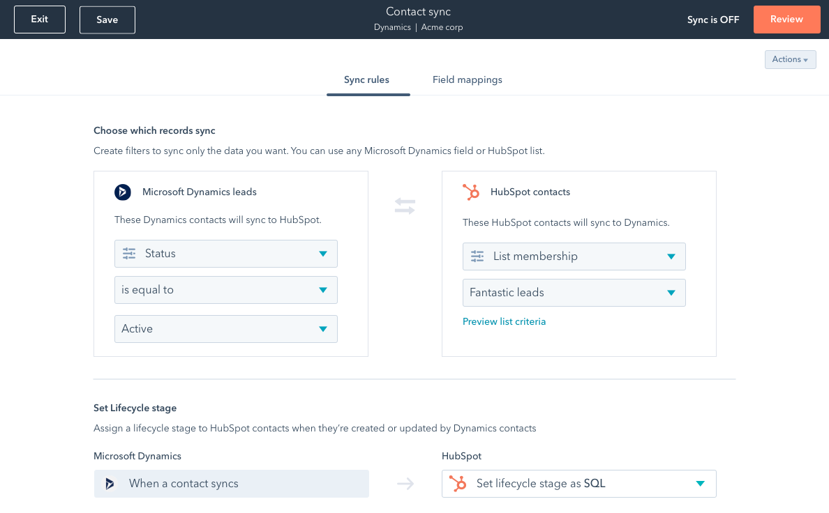 HubSpot Contact Sync Example