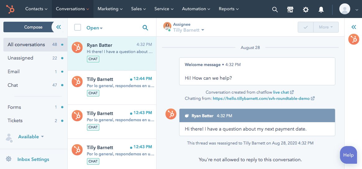 HubSpot Service Hub Example