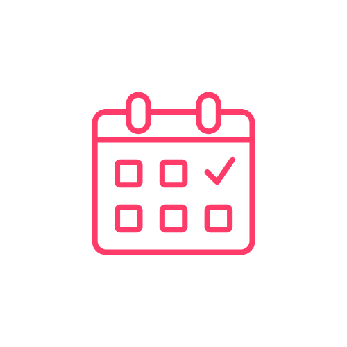 Calendar and dollar icon representing timeline and budget planning