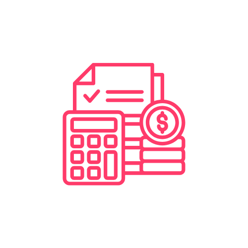 Chart icon showing cost analysis and strategic feasibility review