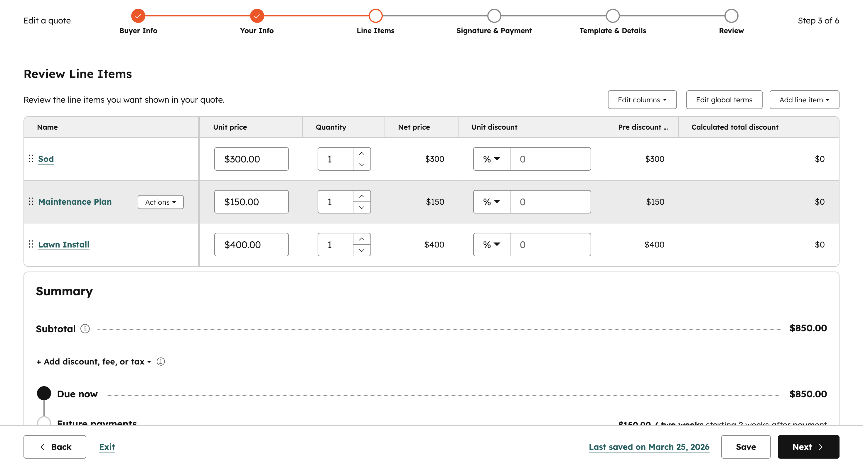 Generate Estimates and Programs - Step 2