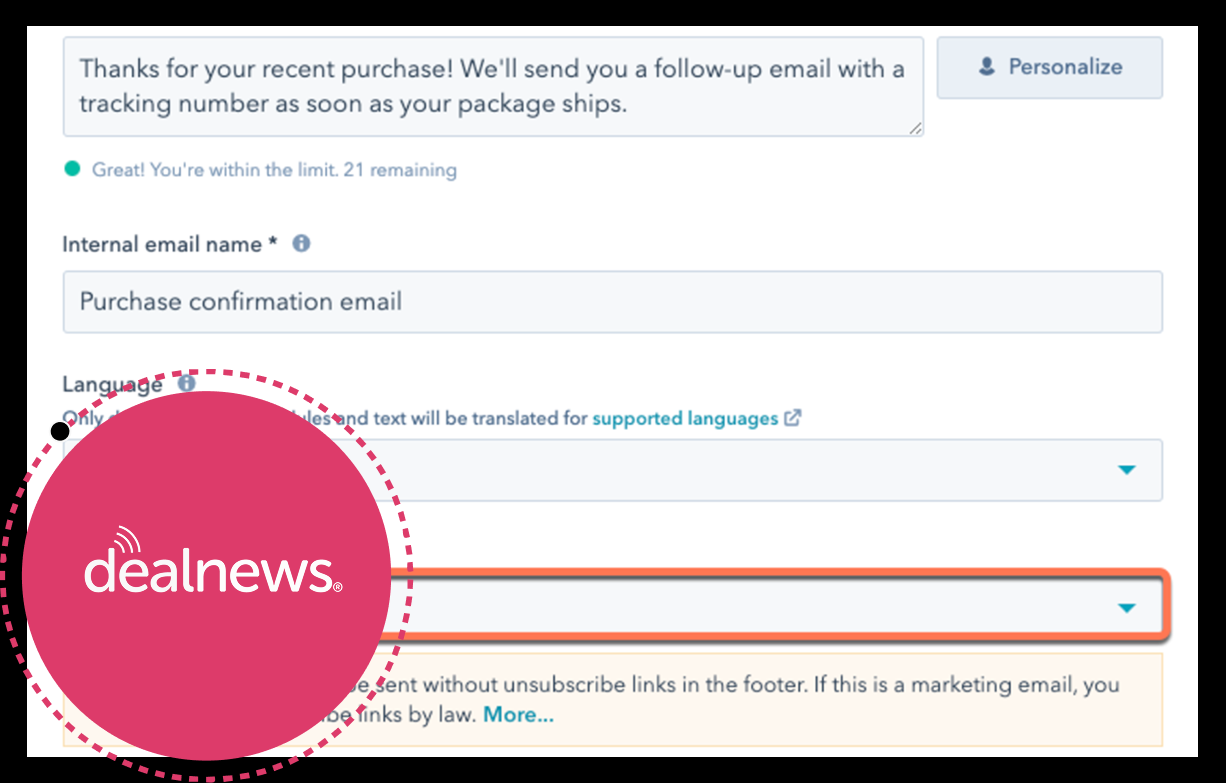 DealNews HubSpot Email Migration | Aptitude 8