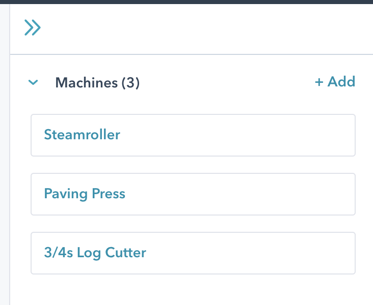 Examples of different types of machines as Custom Objects