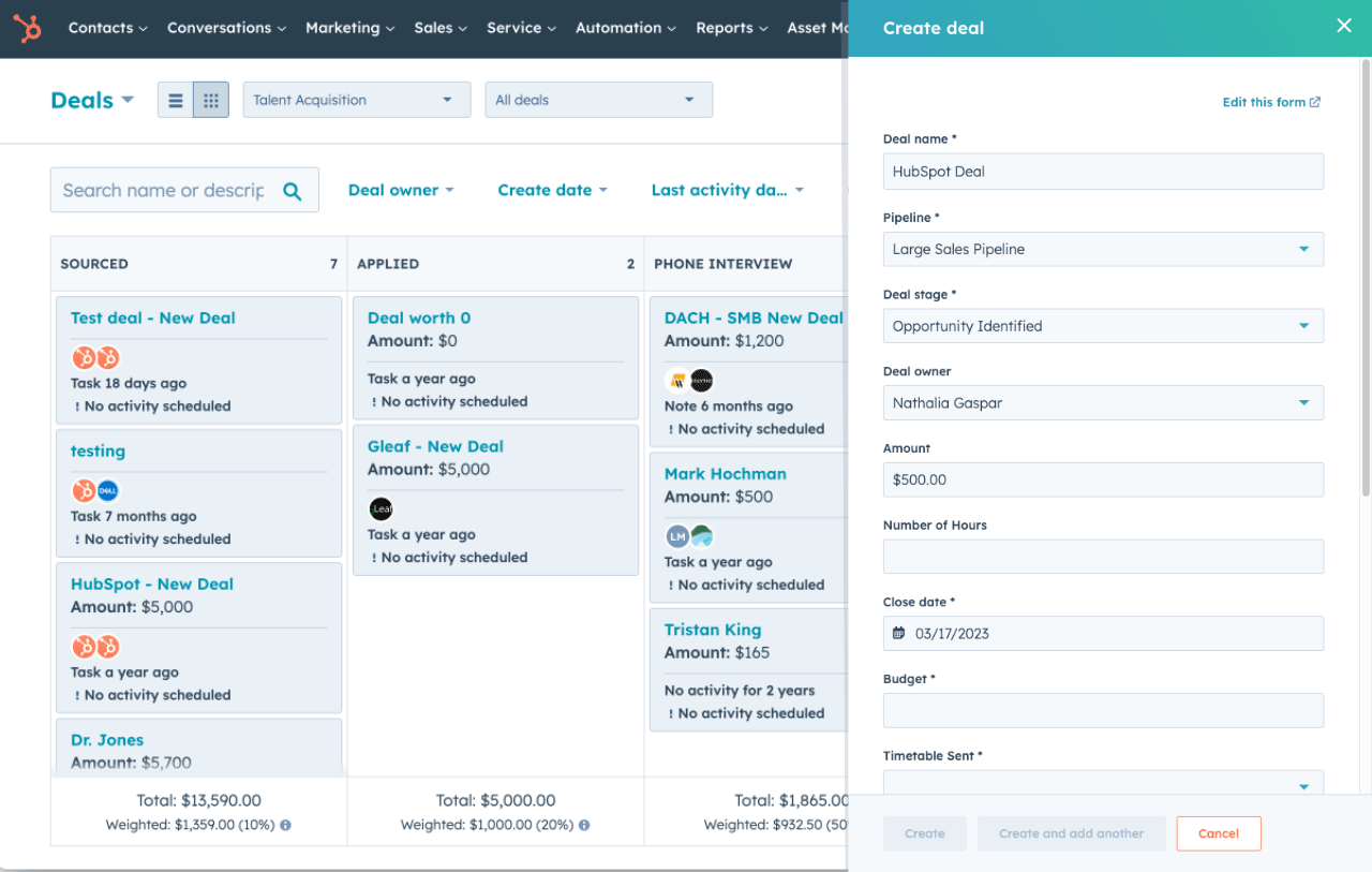HubSpot pipeline