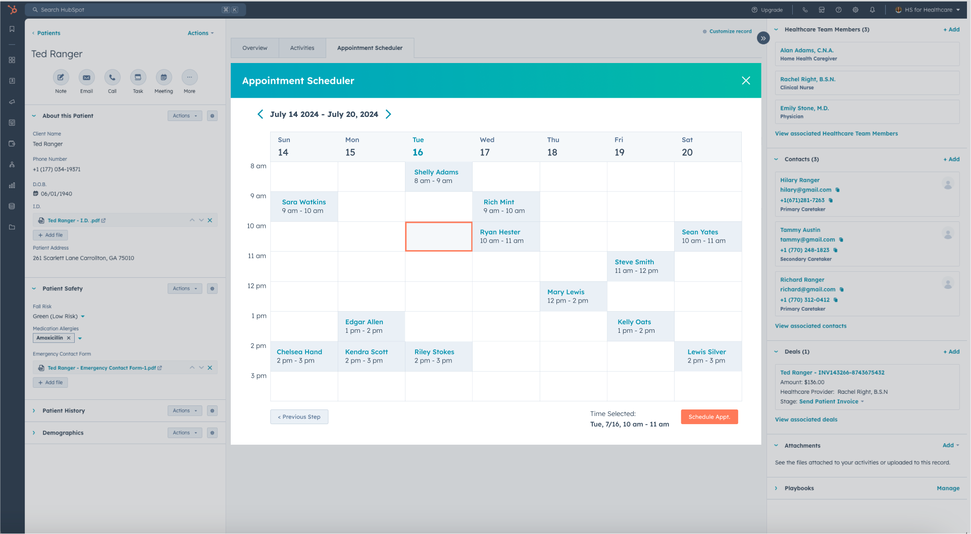 HubSpot for Healthcare - Appt. Scheduler