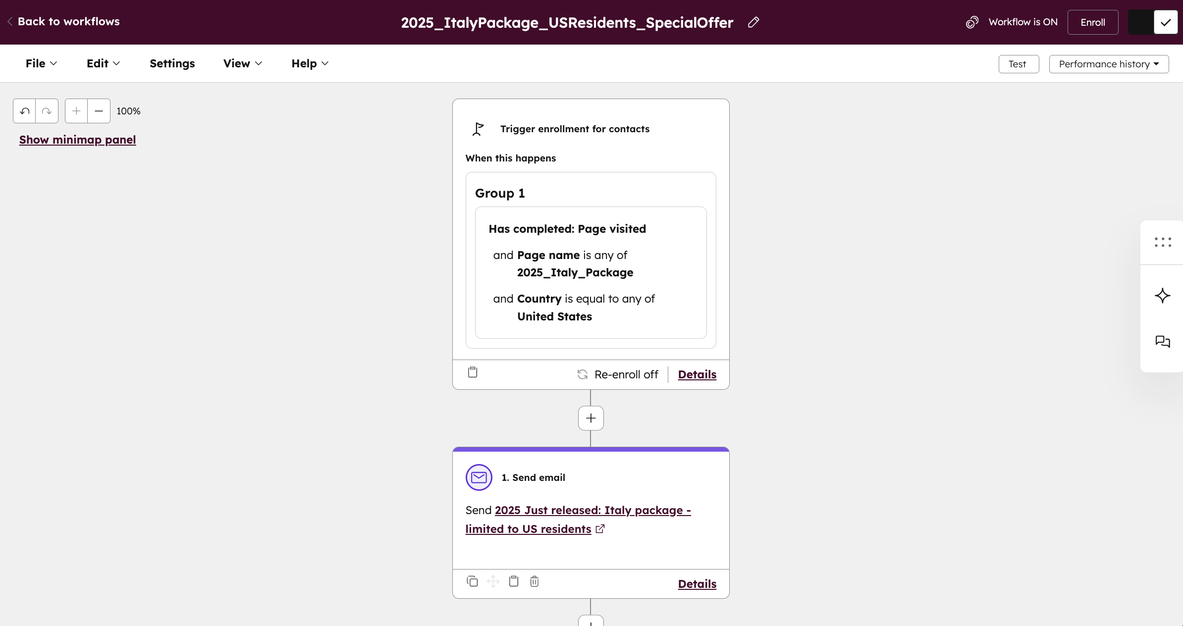 HubSpot dashboard displaying segmented travel advisors, regional lead routing, and partner performance tracking